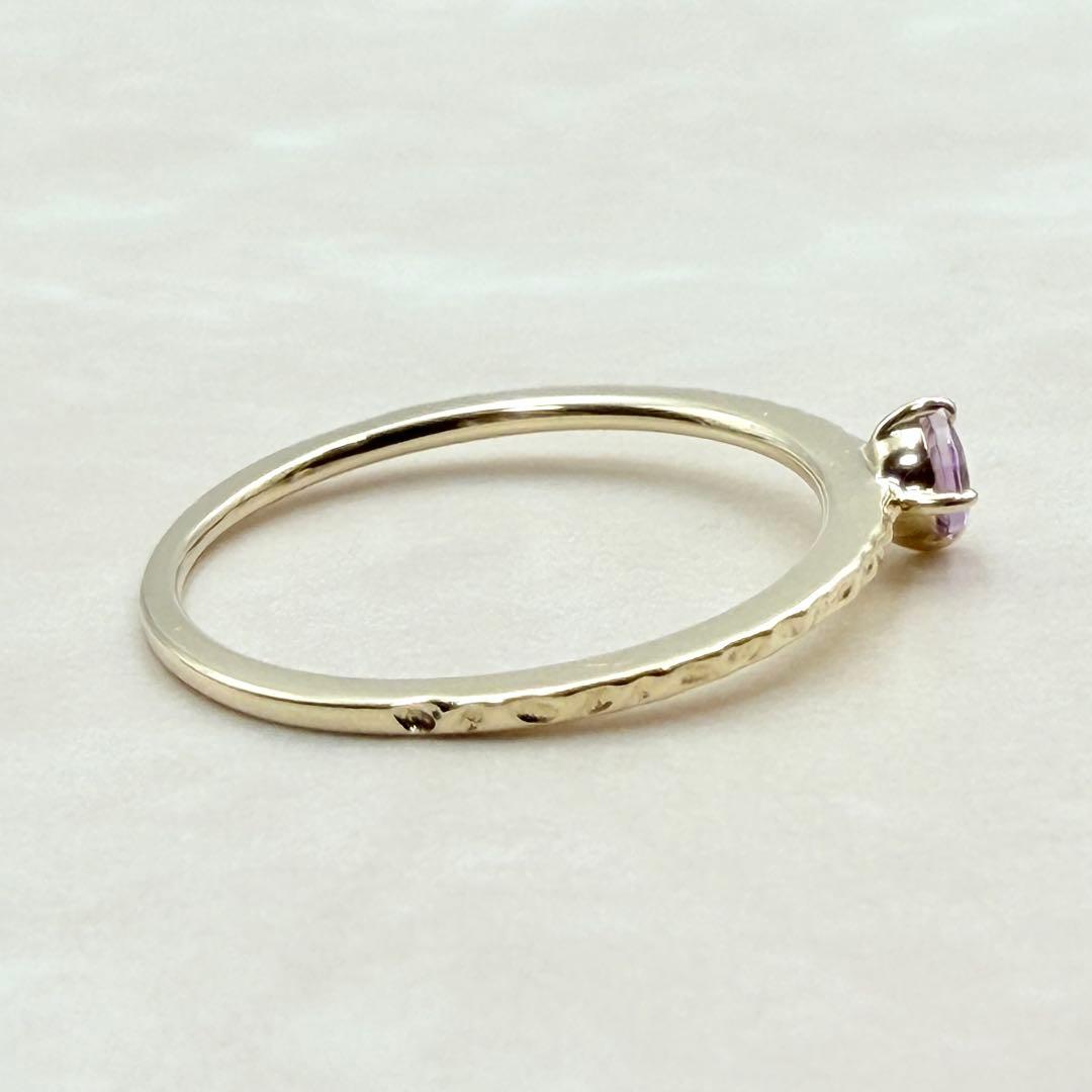 ほぼ未使用　K10 アメジスト　リング　イエローゴールド　希少品　レア
