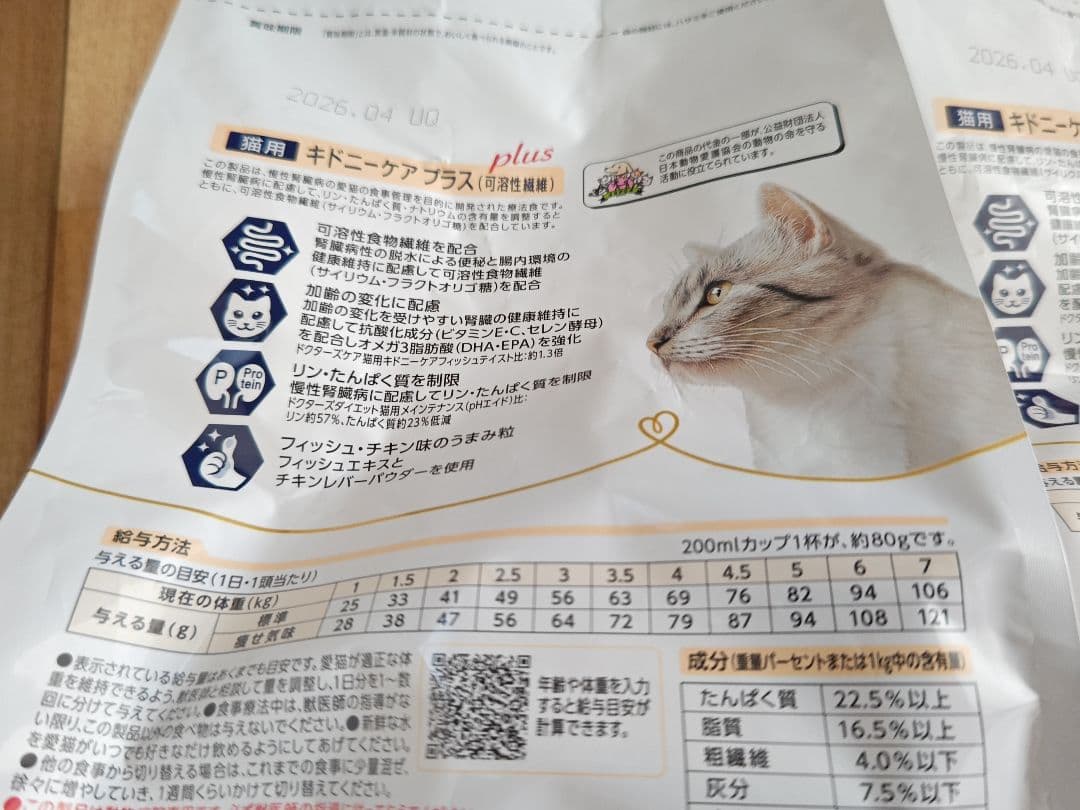 キドニーケアプラス(可溶性繊維) 猫