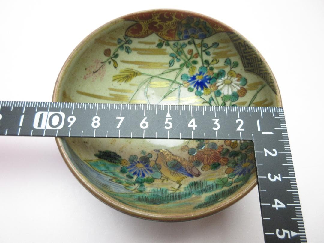 時代物 九谷 庄三 鶉紋 小鉢 7客 TN 87 70816