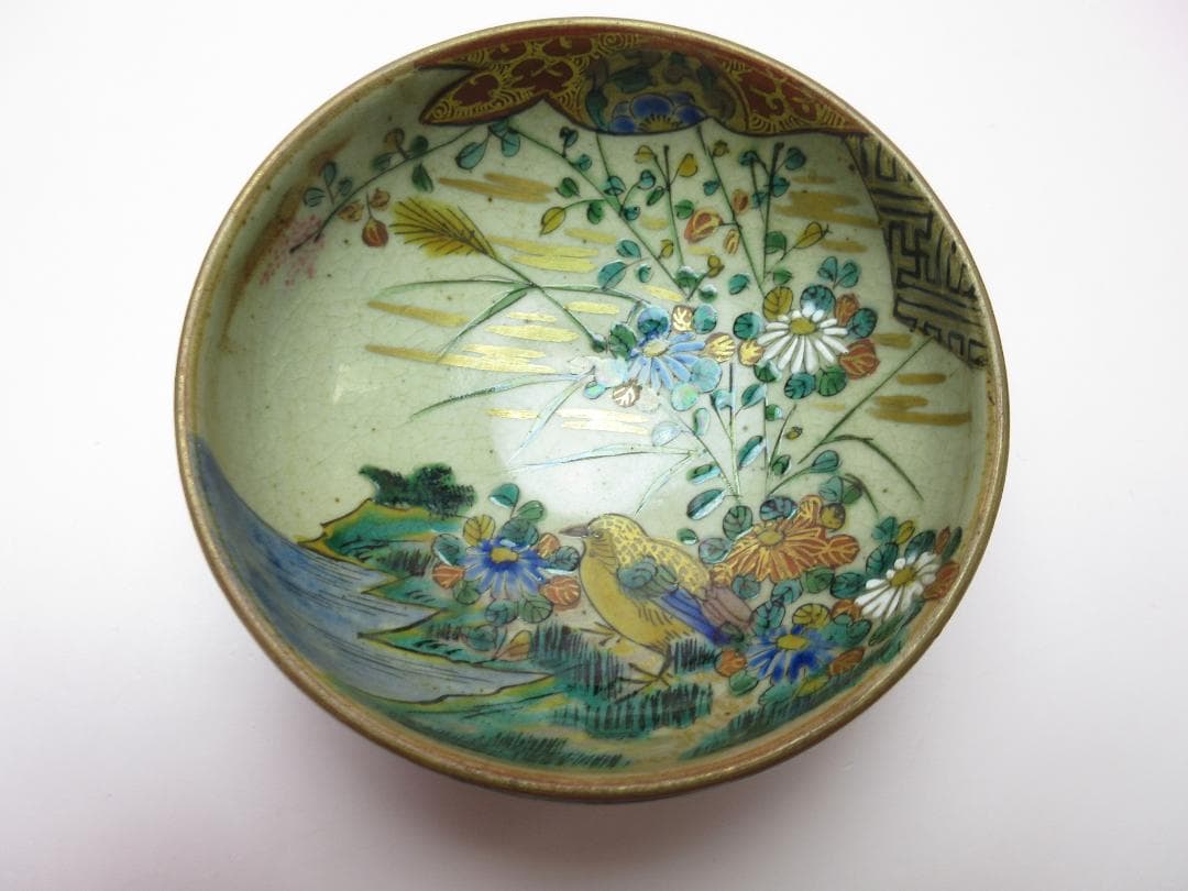 時代物 九谷 庄三 鶉紋 小鉢 7客 TN 87 70816