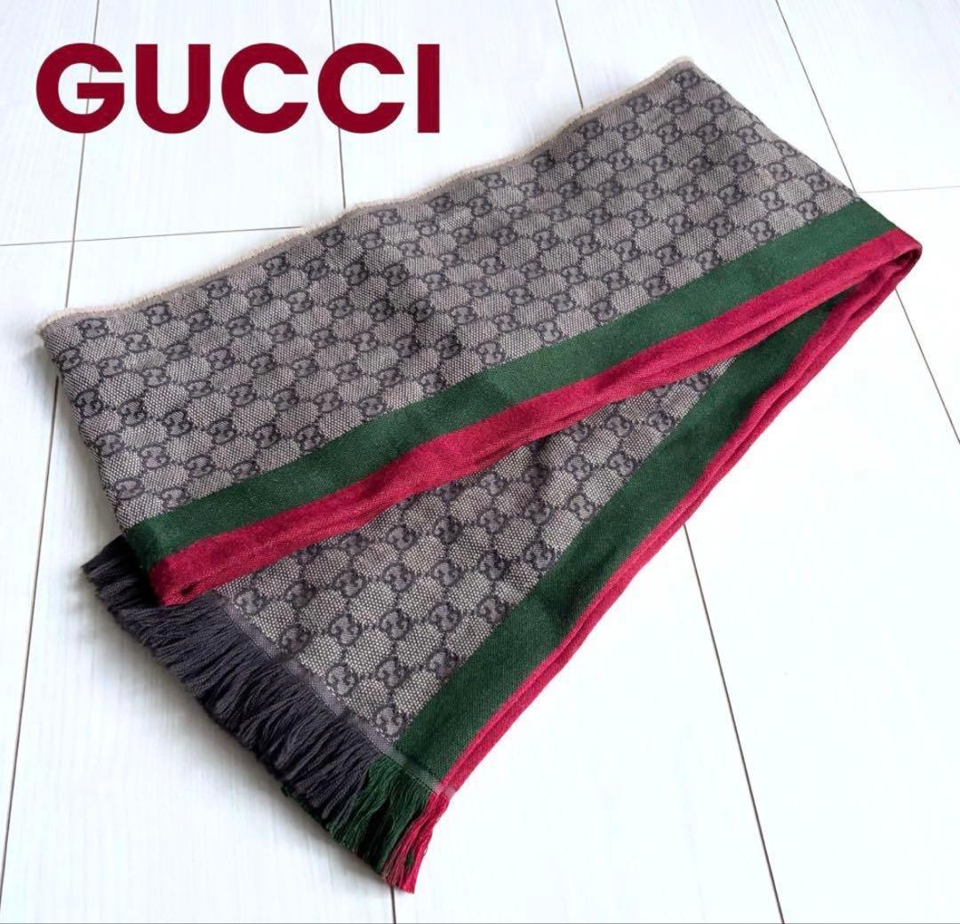 GUCCI グッチ GGロゴ 180×36 ストール ショール ウール