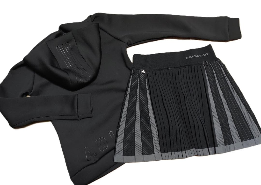 ⛳️新品⭐アディダス★ PRIMEKNITフレアースカート＆フーディー セット黒