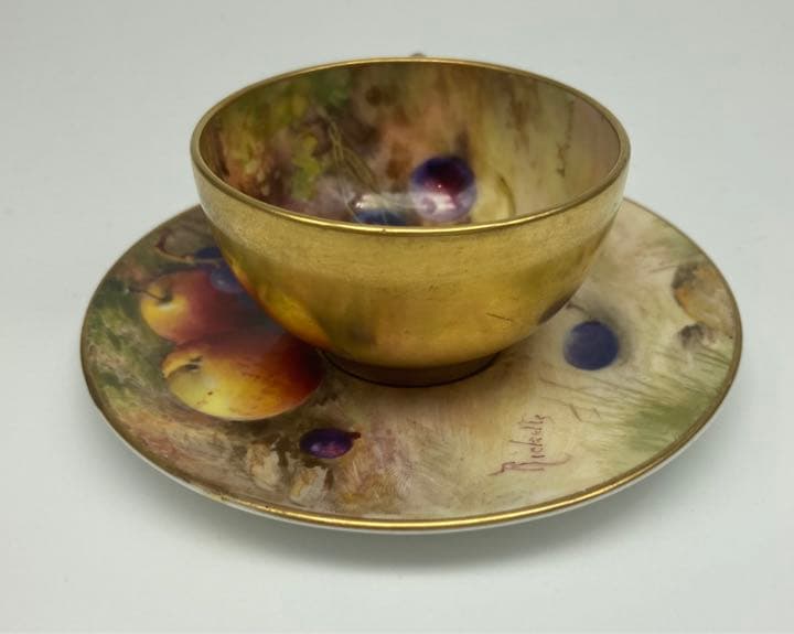 ロイヤルウースター ペインテッドフルーツ アンティーク カップ&ソーサー ④
