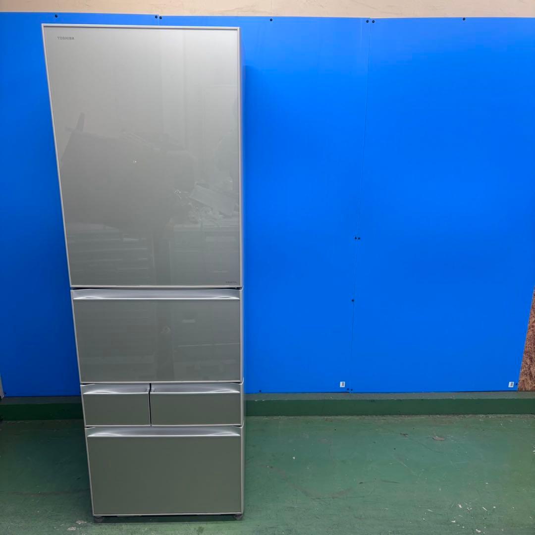 596 冷蔵庫　大型　400L〜500L 自動製氷機付　右開き　鏡面5ドア　格安