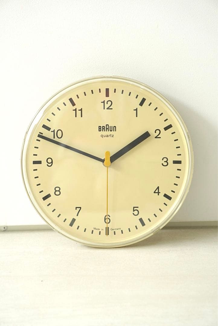 時間ズレなし。希少品BRAUN アナログ時計 Dieter Ramsヴィンテージ