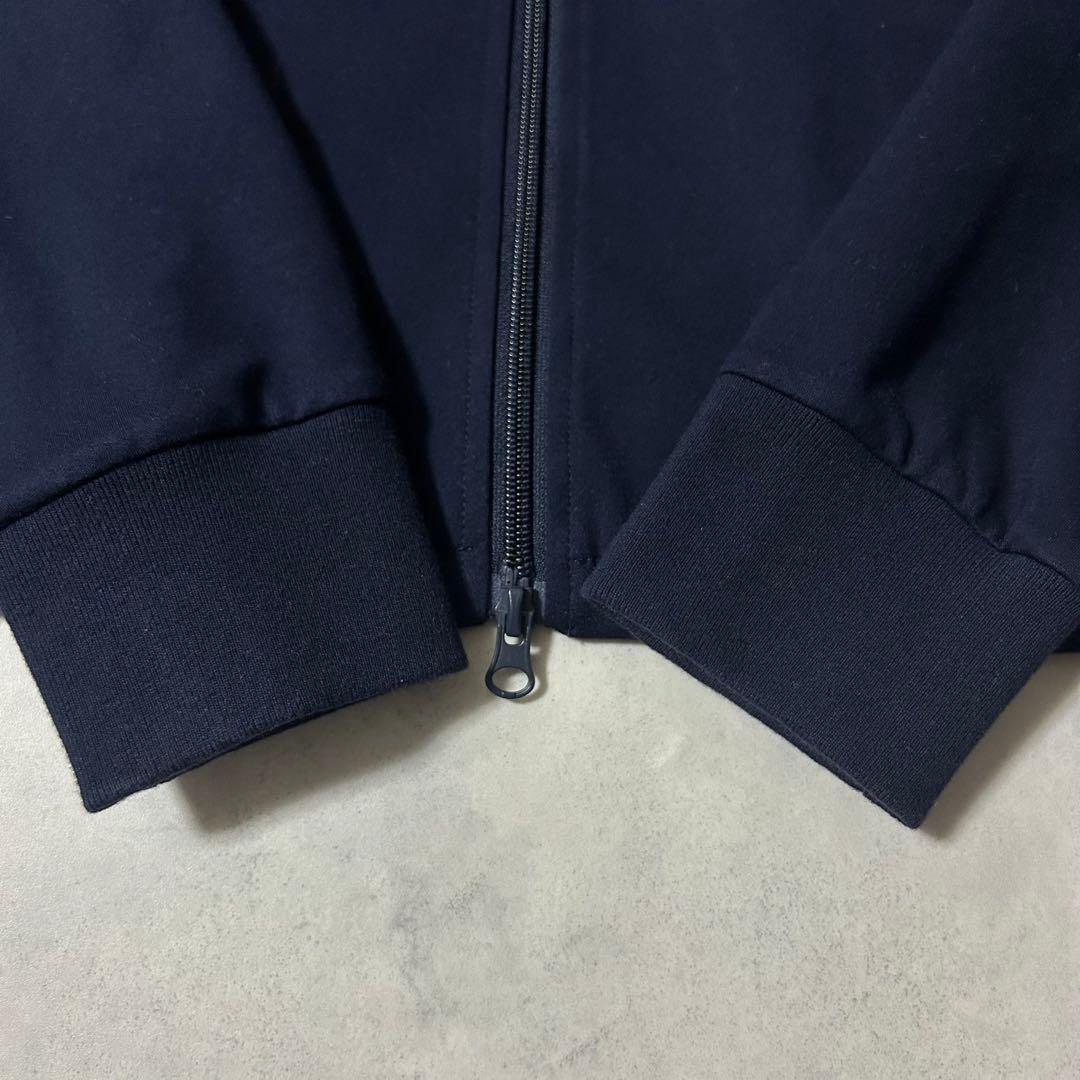 ムータマリン ドライバーズジャージ ポンチブルゾン ダブルジップ ロゴ ネイビー