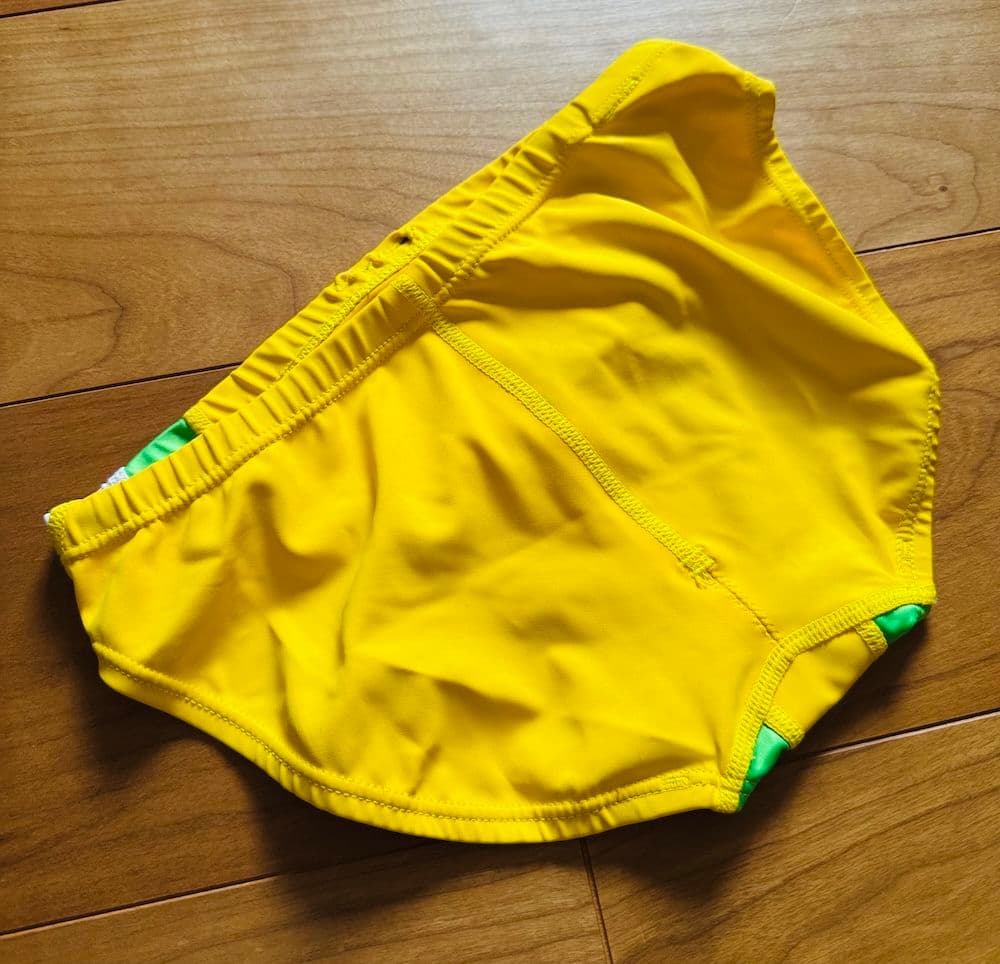 【美品】SPEEDO RQ632 イエロー×グリーン ライフセーバー 競パン