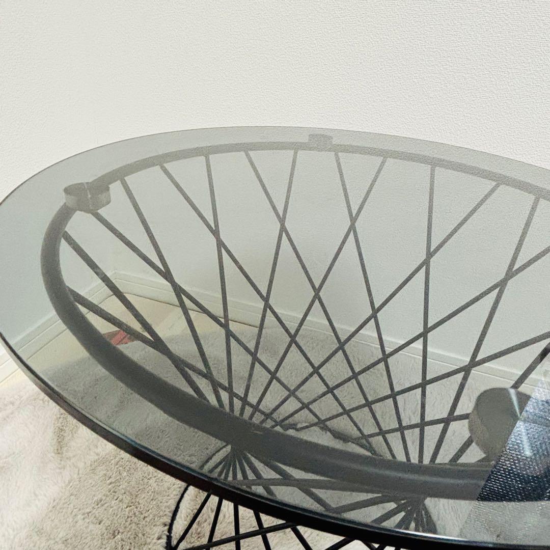 Francfranc サイドテーブル マーリア ブラック 円形 家具　50cm