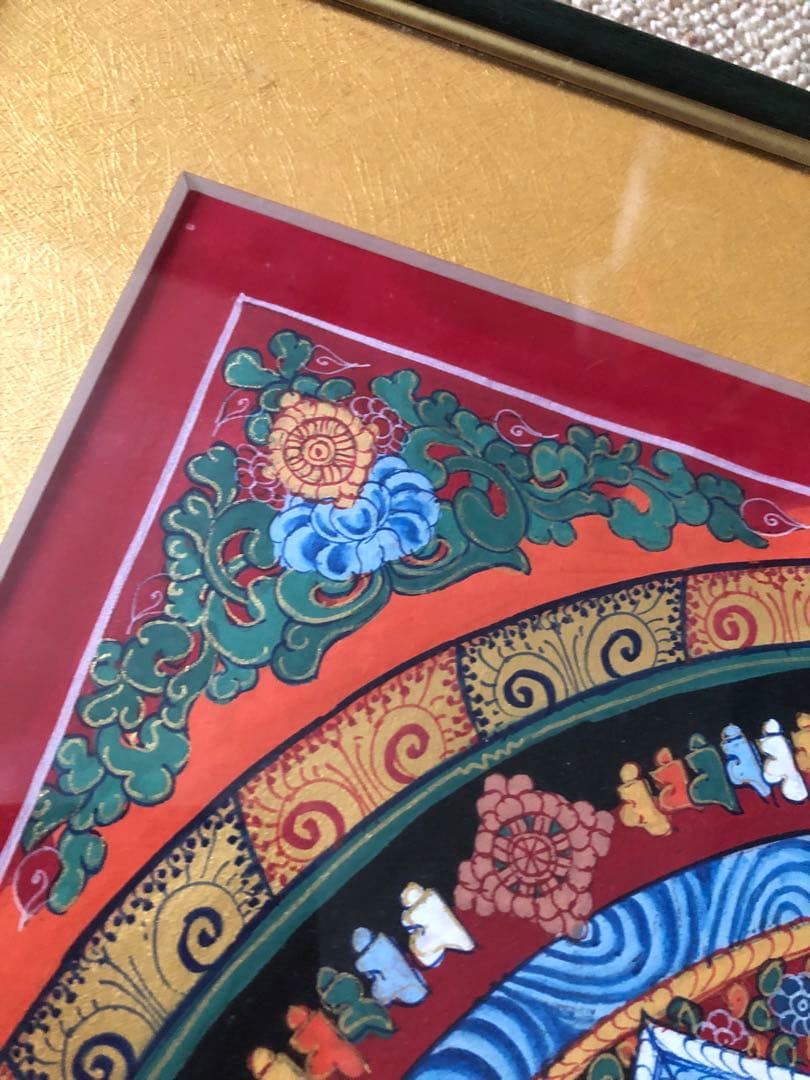 マンダラ タンカ 仏画 肉筆　サイン有り