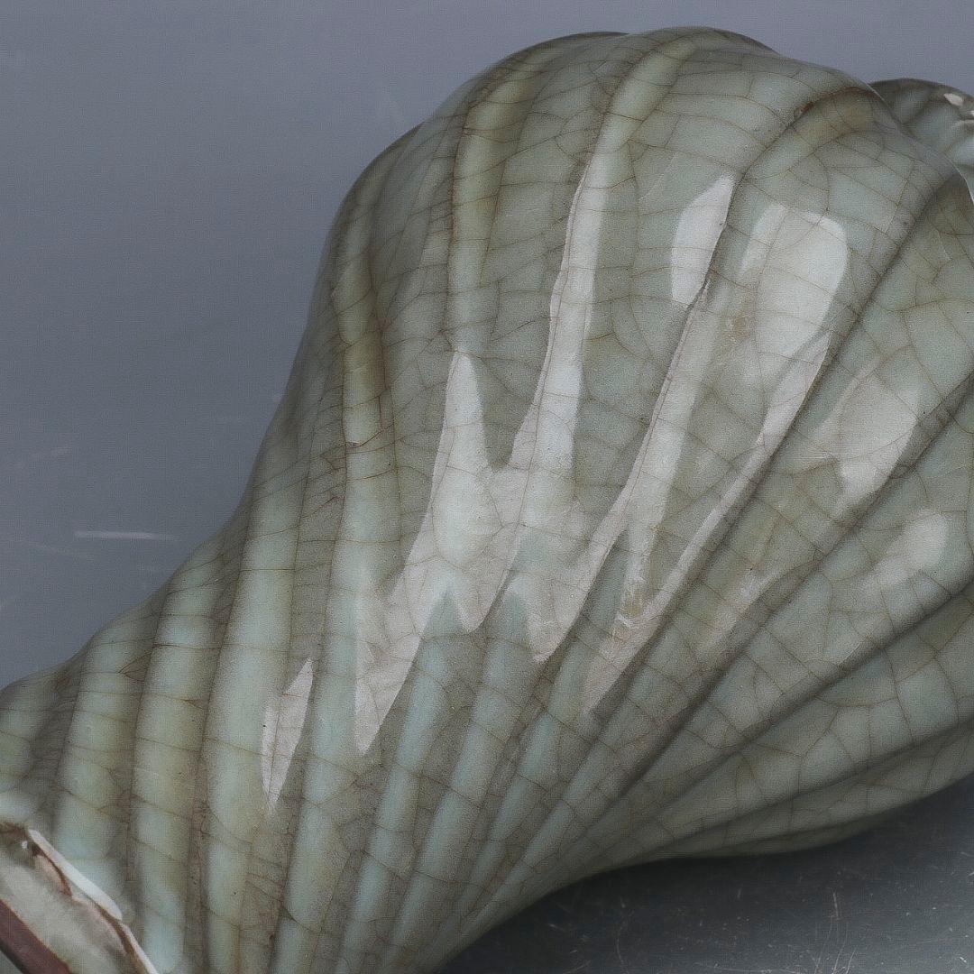 宋官窯開片釉梅瓶 景徳鎮 陶磁器 装飾品 現代工芸品美術品 置物