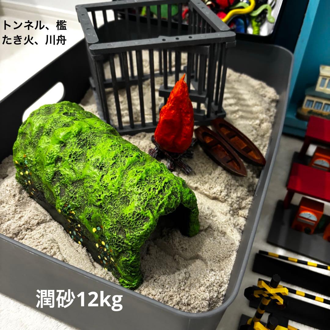 箱庭療法　心理療法　ミニチュア　約22万円相当　砂箱　潤砂　希少　河合隼雄