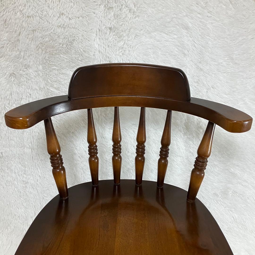 飛騨産業　キツツキ　ウィンザーチェア　2脚セット　ダイニング　クラシック　茶色