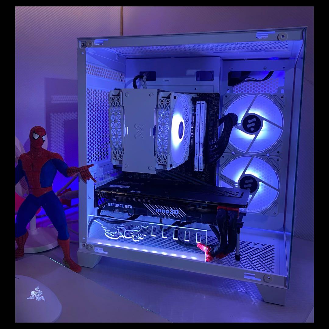 ゲーミングPC フルセット ホワイト ryzen5-3600 GTX1080