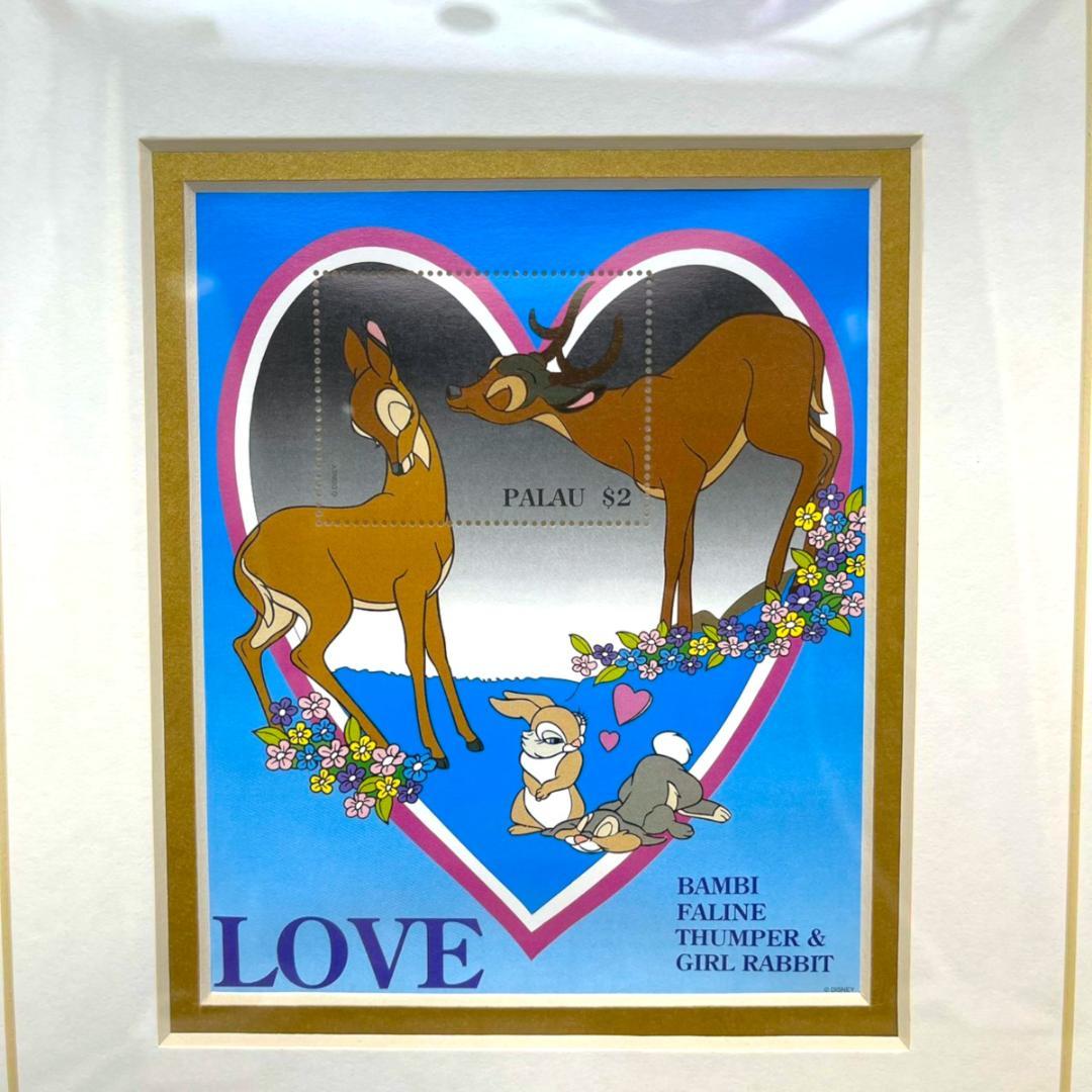 限定300枚★バンビ Bambi★切手 スタンプ アートギャラリー 絵 額縁