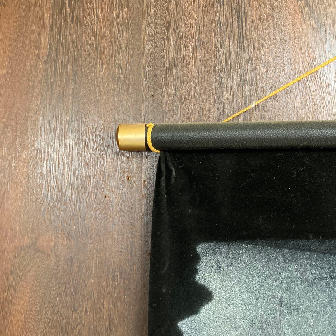 掛け軸 タペストリー 壁掛け 虎図 トラ 竹林 松 波 三日月 月 和室 和風