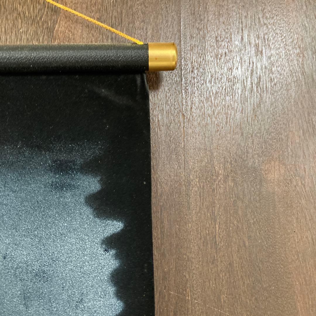 掛け軸 タペストリー 壁掛け 虎図 トラ 竹林 松 波 三日月 月 和室 和風