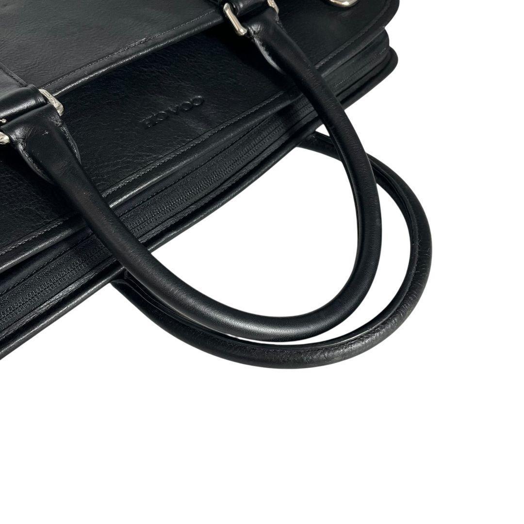 美品　COACH　コーチ　ビジネスバッグ　オールレザー　ブラック