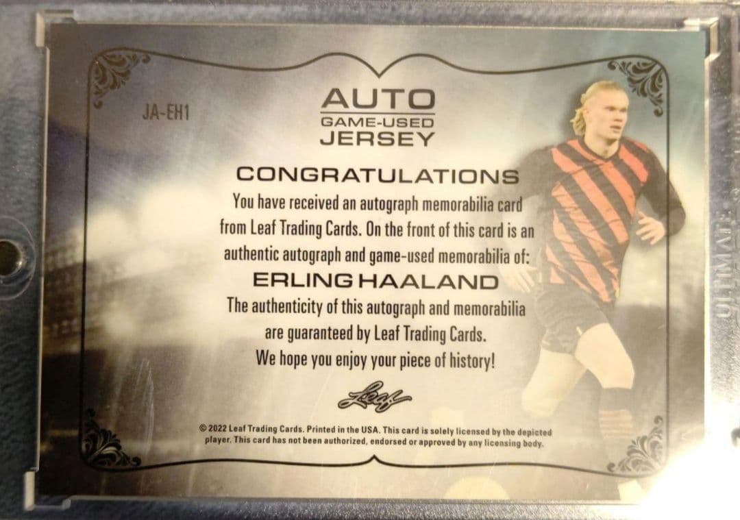 ハーランド 直筆サイン入りカード