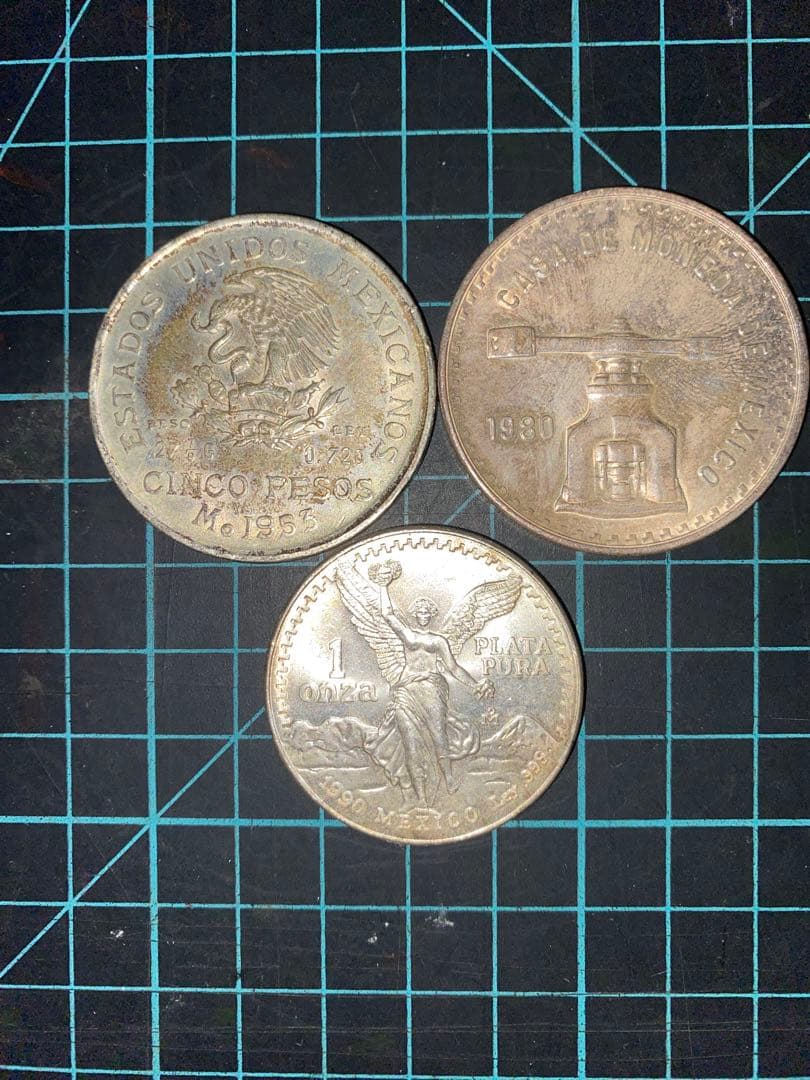 メキシコ ペソ 銀貨 5枚セット 外国 硬貨 貨幣