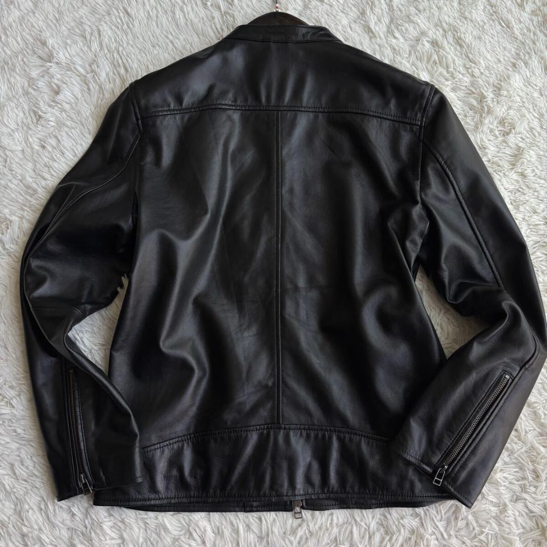(美品) リューグーレザーズ シングル ライダース ジャケット ラムレザー