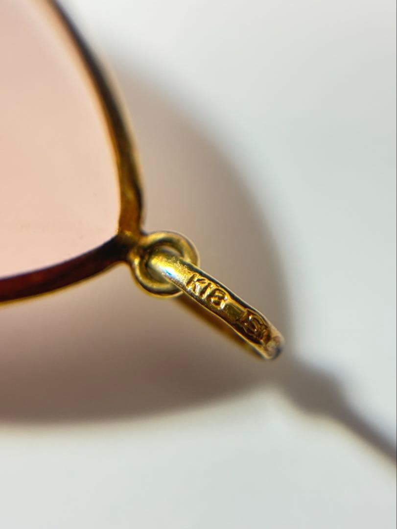 【K18 / 天然石ネックレストップ 】 ローズクォーツ