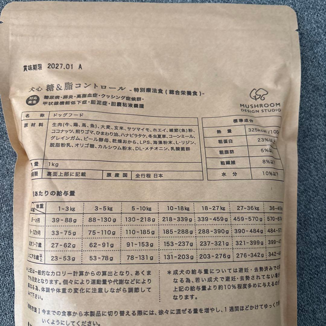 犬心　糖脂コントロール4袋　1キロ✖️4袋