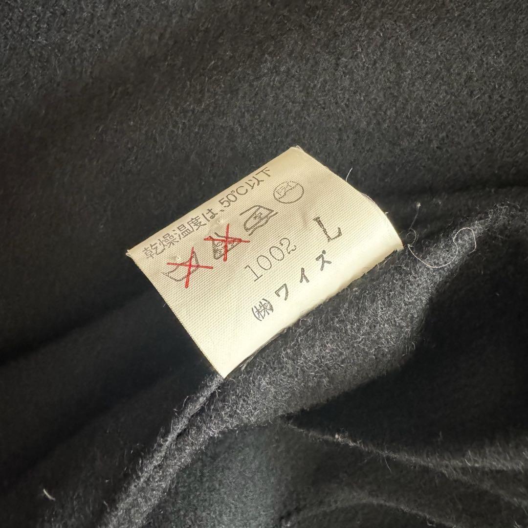 ワイズ　ロングコート　チェスターコート　黒　ブラック　ダブル　ウール　L