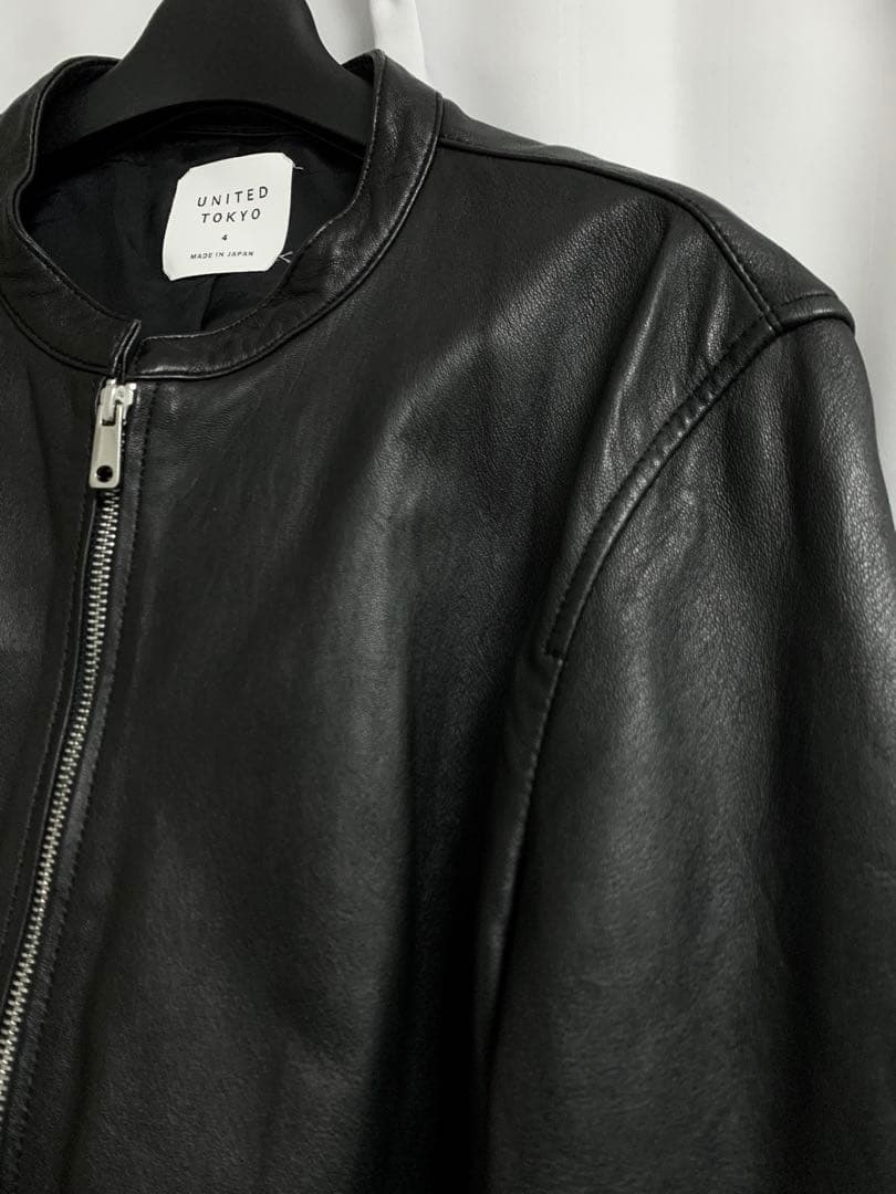 希少4(XL)◎ UNITED TOKYO 羊革 ラムレザー シングルライダース
