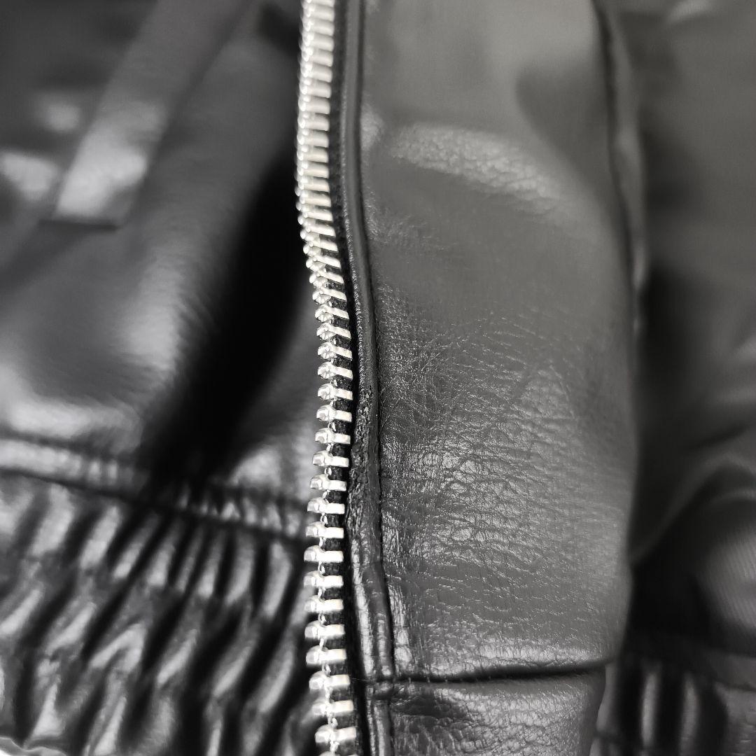 ✨極美品✨ ザラ レザージャケット フェイクレザー シングル 黒 オーバーサイズ