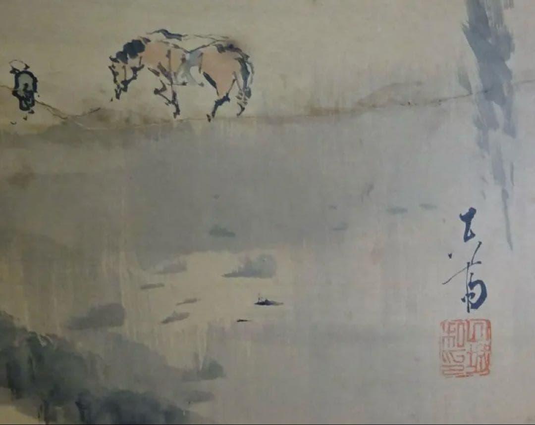 六つ折り屏風　古美術品　アンティーク＜25b18＞