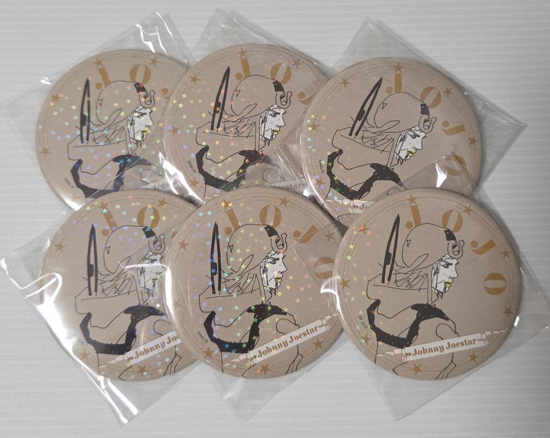ジョジョワールド JOJO ホログラム缶バッジ ジョニィ ジョースター 6点