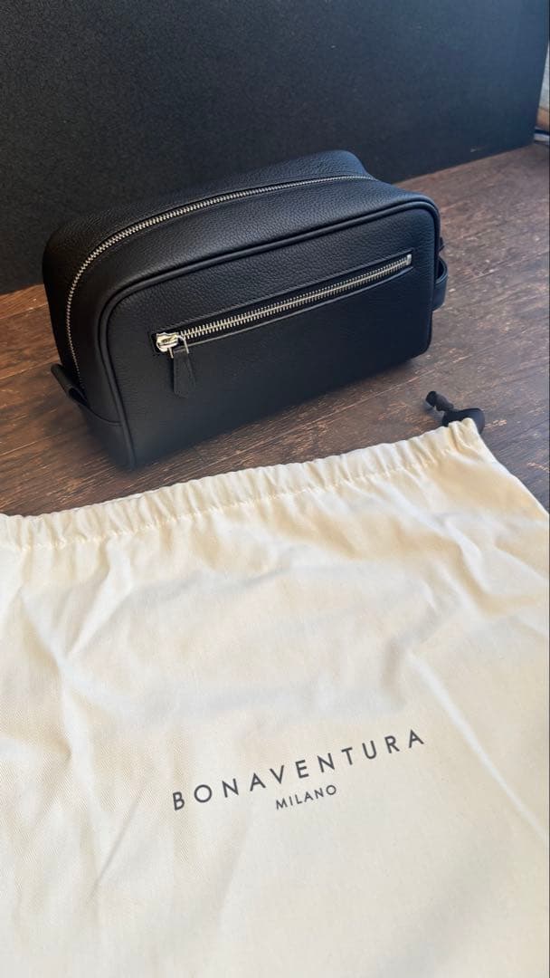 【未使用】本革ポーチ　BONAVENTURA ボナベンチュラ BPOT3 BK