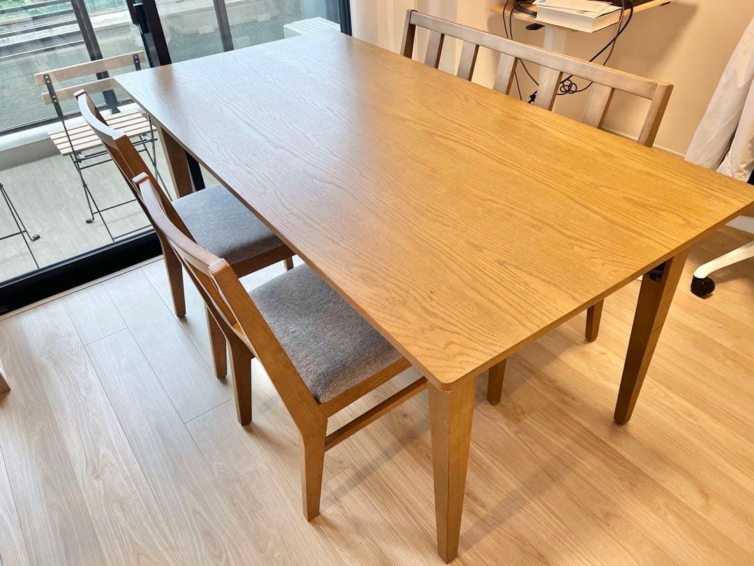 【引取り限定】unico ダイニングテーブル　チェア　セット