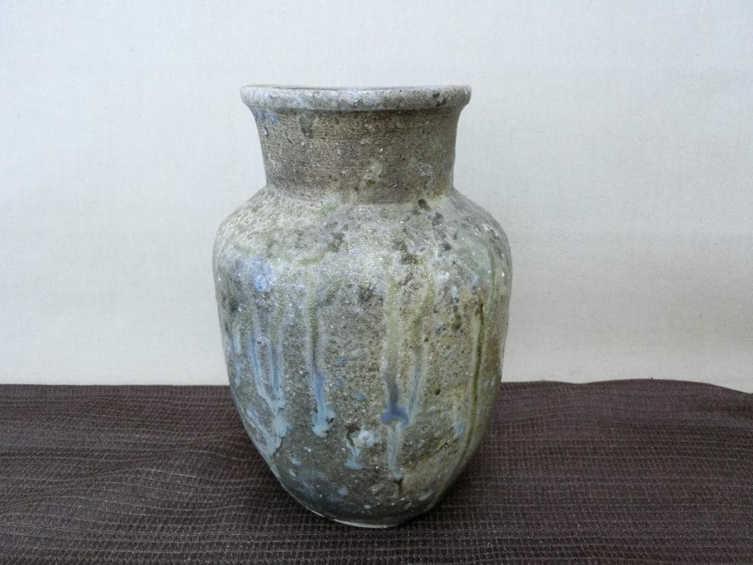 見応えします！【小壺　釉の変化堪能を　鑑賞　釉の景色流れ　窯変　骨董】インテリア