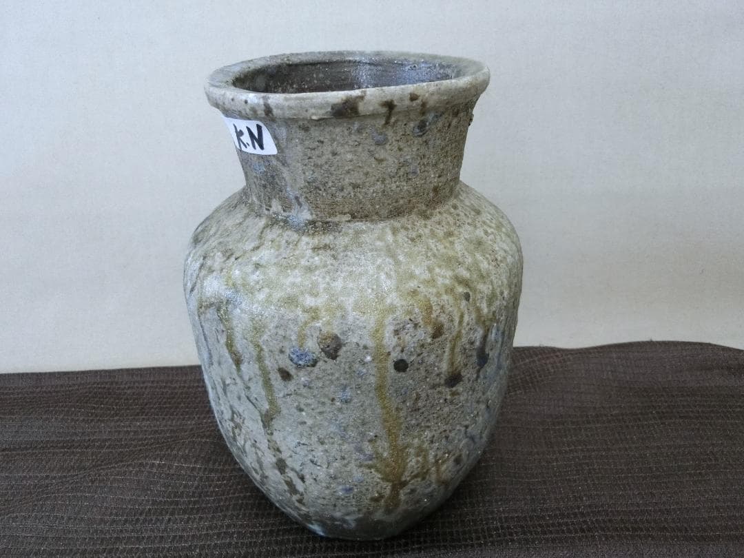 見応えします！【小壺　釉の変化堪能を　鑑賞　釉の景色流れ　窯変　骨董】インテリア