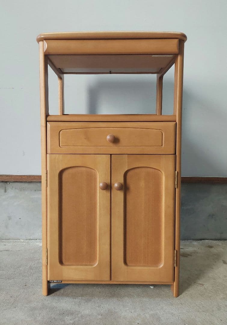 Karimoku カリモク ナチュラルウッド 天然木 電話台 ファックス台