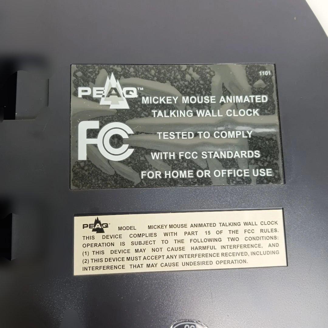 稼働品PEAQ Disney talking wall clock からくり時計