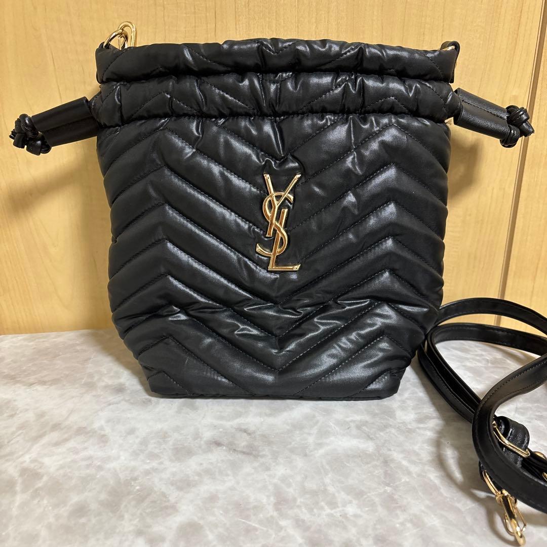 YSL イヴサンローラン ショルダーバッグ 2way ナイロン ブラック