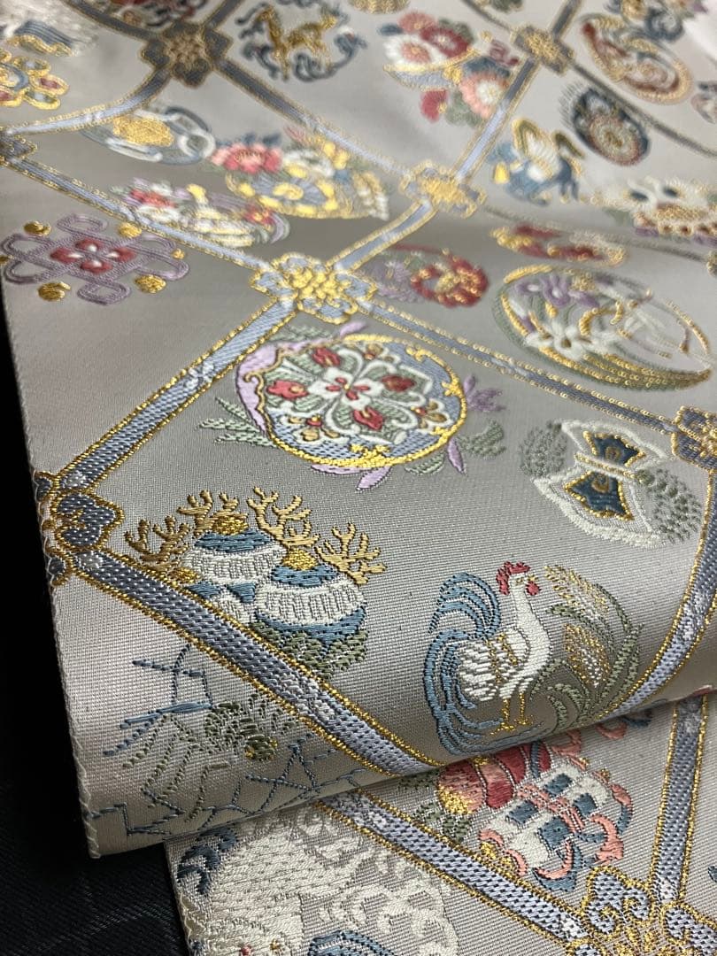 専用です　お仕立て上がり名古屋帯　新品未使用品　正絹　西陣織　No.350