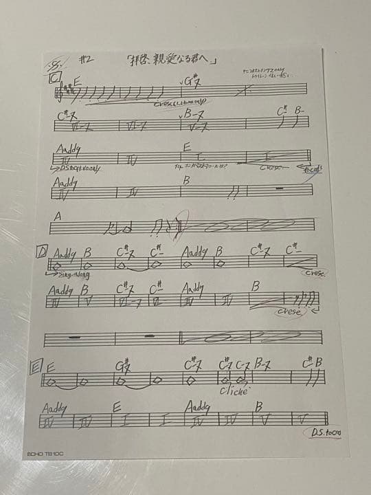 ☆超プレミア☆Novelbright 『拝啓、親愛なる君へ』直筆サイン入り楽譜