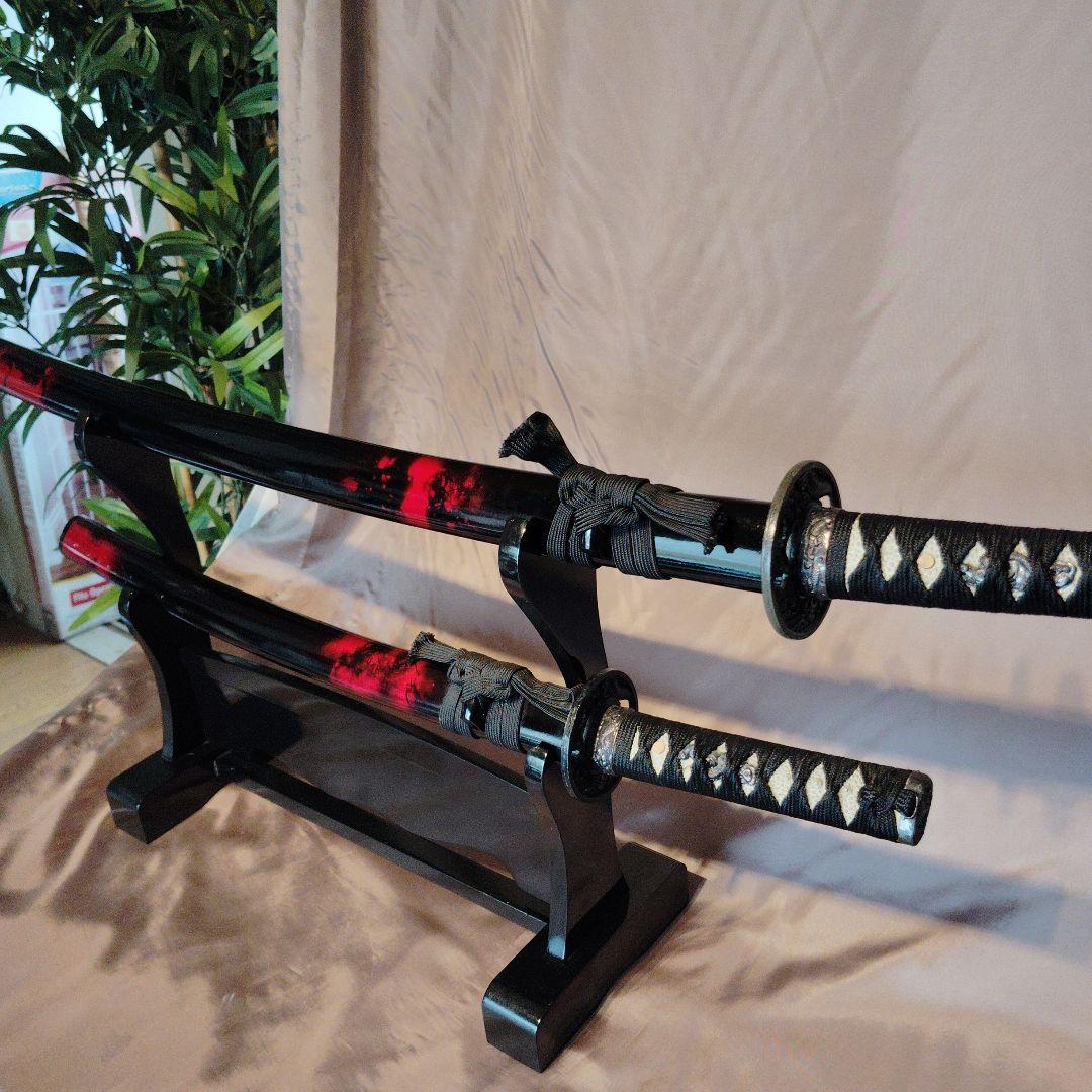 黒赤グラデーション刀2本セット