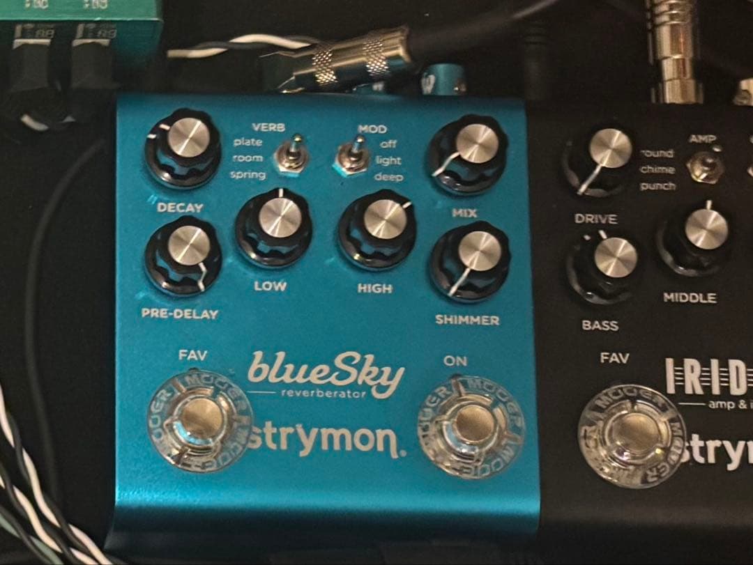 アダプター付き　strymon blueSky V2 リバーブ　エフェクター