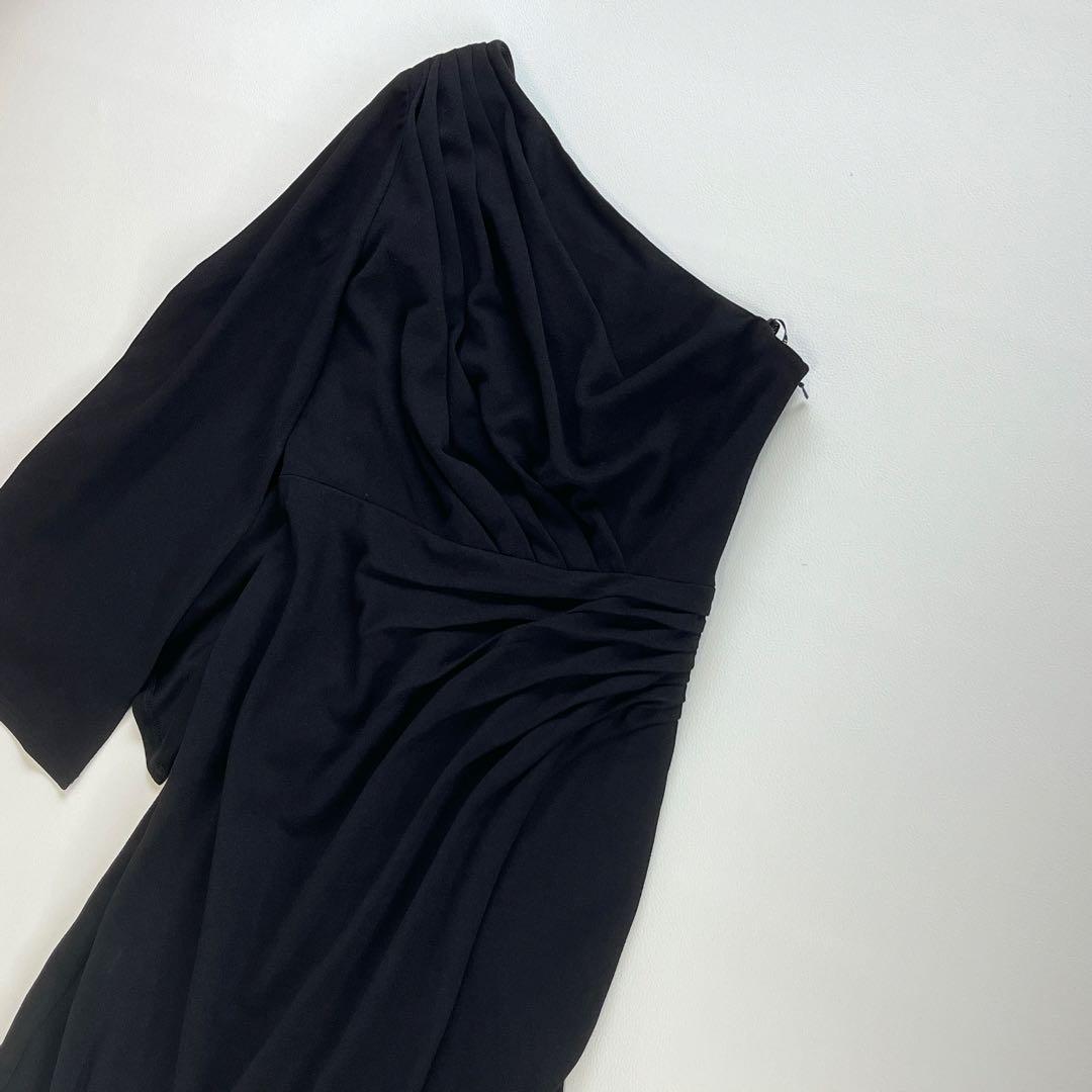 未使用✨ タダシショージ ワンショルダースリットロングドレス　ワンピース　黒