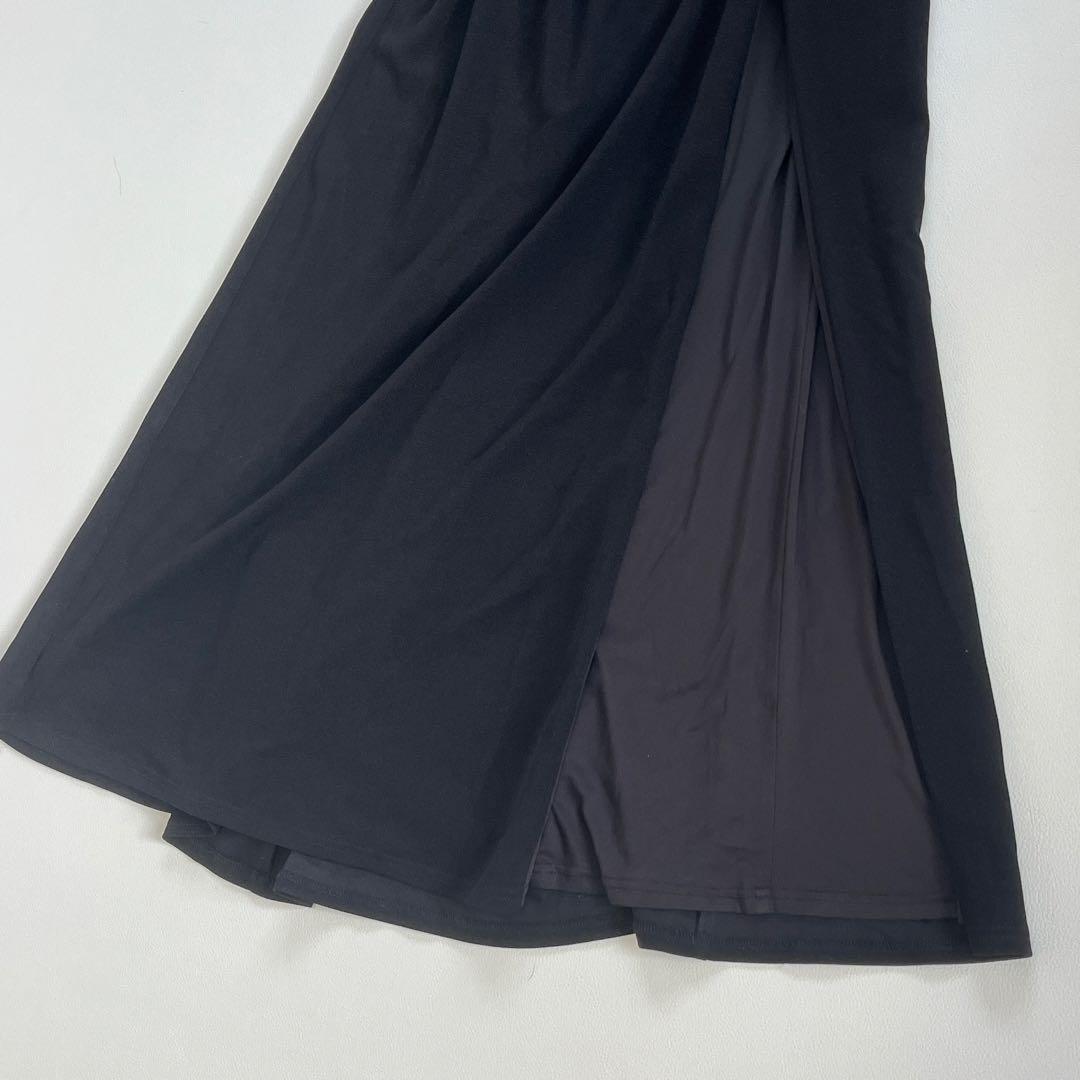 未使用✨ タダシショージ ワンショルダースリットロングドレス　ワンピース　黒