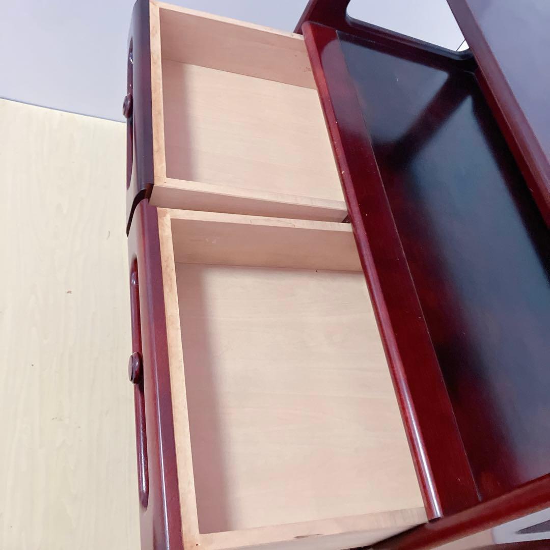 Karimoku カリモク 木製 電話台、FAX台　キャビネット飾り棚 収納