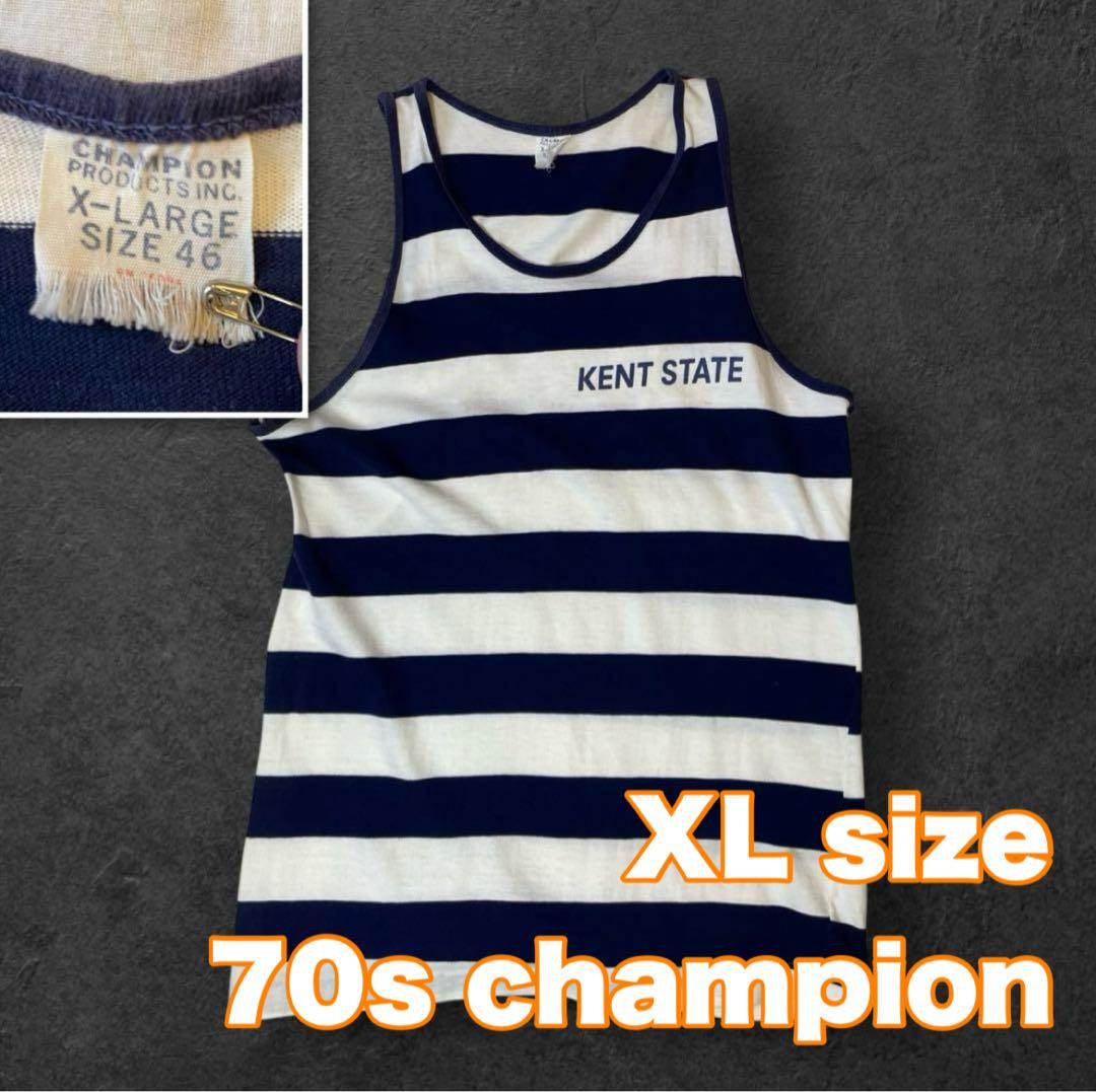 Champion チャンピオン ボーダー タンクトップ 70s USA製