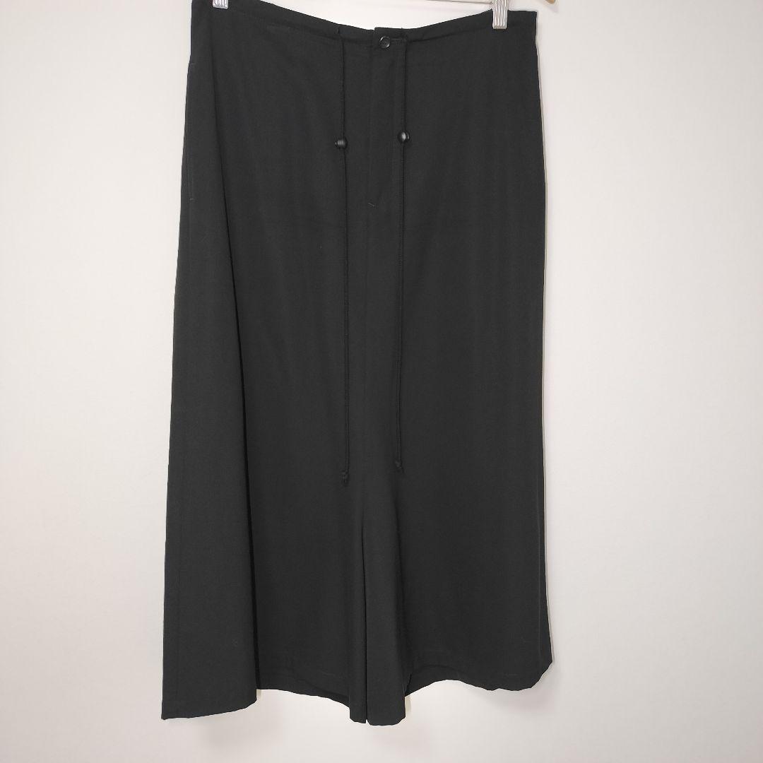 【希少】Y's ワイズ ルーズ ガウチョ パンツ ブラック黒 L イージーパンツ