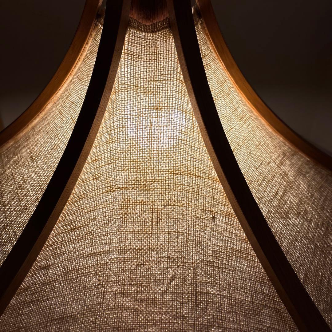 ト*S様 ドムス　ドイツ製　木製ペンダントライト　オーク材　リネン　DOMUS