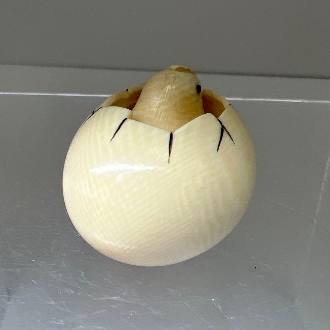 光玉在銘　極上ヒヨコカラクリ根付　27g 東Y8-0123☆2F