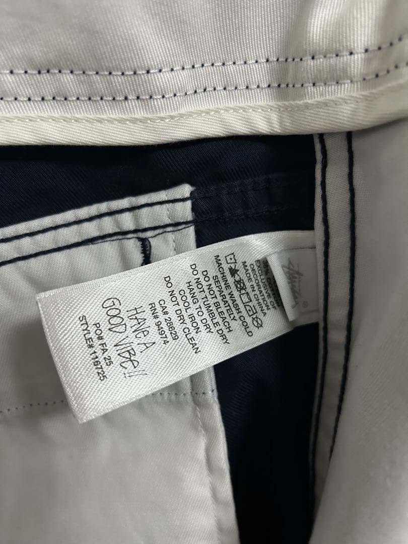 ツヨシ STUSSY 25秋冬 チノ トラウザー パンツ ネイビー 32